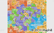 Political Shades Map of ZIP codes starting with 522