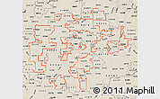 Shaded Relief Map of ZIP codes starting with 522