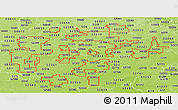 Physical Panoramic Map of ZIP codes starting with 522