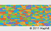 Political Panoramic Map of ZIP codes starting with 522