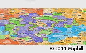 Political Shades Panoramic Map of ZIP codes starting with 522