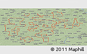 Savanna Style Panoramic Map of ZIP codes starting with 522