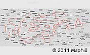 Silver Style Panoramic Map of ZIP codes starting with 522