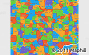 Political Simple Map of ZIP codes starting with 522