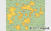 Savanna Style Simple Map of ZIP codes starting with 522