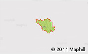 Physical 3D Map of ZIP code 52302, cropped outside