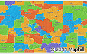 Political 3D Map of ZIP code 52302