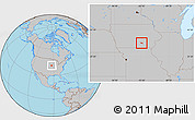 Gray Location Map of ZIP code 52553