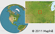 Satellite Location Map of ZIP code 52553