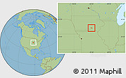 Savanna Style Location Map of ZIP code 52553