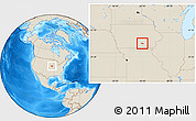 Shaded Relief Location Map of ZIP code 52553