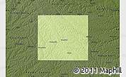 Physical Map of Adair County, darken