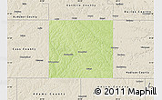 Physical Map of Adair County, shaded relief outside