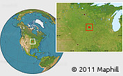 Satellite Location Map of Black Hawk County