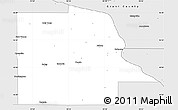 Silver Style Simple Map of Dubuque County