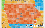 Political Shades Map of Iowa