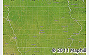 Satellite Map of Iowa