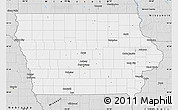 Silver Style Map of Iowa