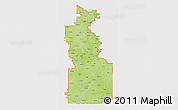 Physical 3D Map of ZIP codes starting with 660, cropped outside