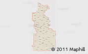 Shaded Relief 3D Map of ZIP codes starting with 660, cropped outside
