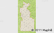 Shaded Relief 3D Map of ZIP codes starting with 660, physical outside