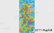 Political Map of ZIP codes starting with 660, political shades outside