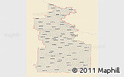 Classic Style Panoramic Map of ZIP codes starting with 660, single color outside