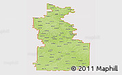 Physical Panoramic Map of ZIP codes starting with 660, cropped outside
