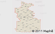 Shaded Relief Panoramic Map of ZIP codes starting with 660, cropped outside