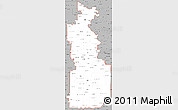 Gray Simple Map of ZIP codes starting with 660