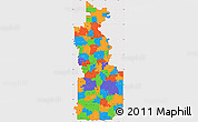 Political Simple Map of ZIP codes starting with 660, cropped outside