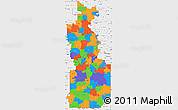 Political Simple Map of ZIP codes starting with 660, single color outside, borders and labels