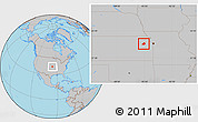 Gray Location Map of ZIP codes starting with 666