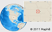 Shaded Relief Location Map of ZIP codes starting with 666