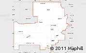 Silver Style Simple Map of ZIP codes starting with 666