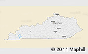 Classic Style 3D Map of Kentucky, single color outside