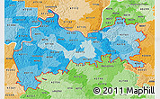 Political Shades 3D Map of ZIP codes starting with 401