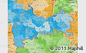 Political Shades Map of ZIP codes starting with 401