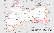 Silver Style Simple Map of ZIP codes starting with 401