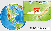 Physical Location Map of ZIP codes starting with 403, highlighted state