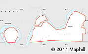 Silver Style Simple Map of ZIP code 42050