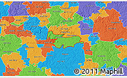 Political 3D Map of ZIP code 42127