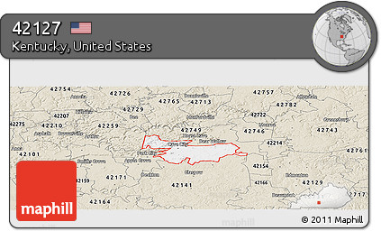 Classic Style Panoramic Map of ZIP Code 42127