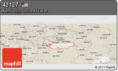 Classic Style Panoramic Map of ZIP Code 42127