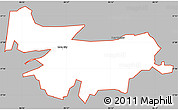 Gray Simple Map of ZIP code 42127, cropped outside