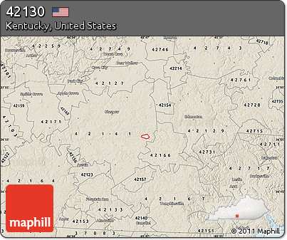 Classic Style Map of ZIP Code 42130