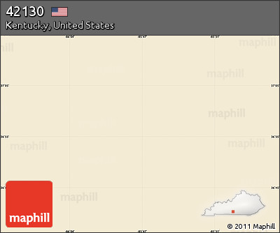 Classic Style Map of ZIP Code 42130, single color outside