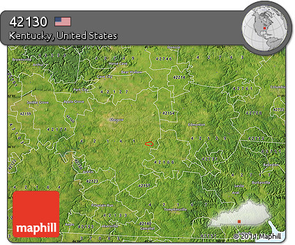 Satellite Map of ZIP Code 42130