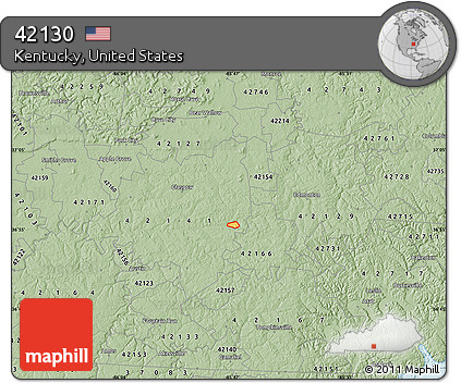 Savanna Style Map of ZIP Code 42130