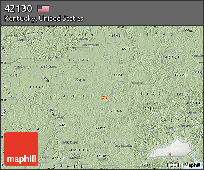 Savanna Style Map of ZIP Code 42130